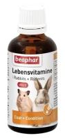 Beaphar Витамины для грызунов 50мл (Lebensvitamine) (сезон) 13173 | Lebensvitamine 0,05 кг 34018 (2 шт)