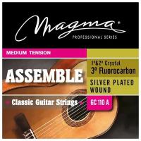 Струны для классической гитары Magma Strings GC110A, Серия: Assemble 1&2 Nylon, 3 Fluorocarbon Silver Plated Wound, Обмотка: посеребрёная
