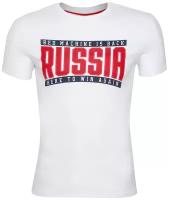 Футболка мужская белая "Russia" (XXL)