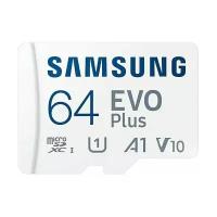 Карта памяти MicroSDXC 64 Гб Samsung EVO Plus, UHS-1, FHD, Cl 10, V10 (MB-MC64KA/RU)