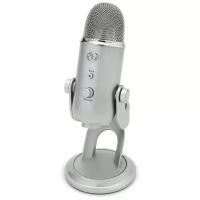 Микрофон проводной Blue Yeti, разъем: USB, серебристый