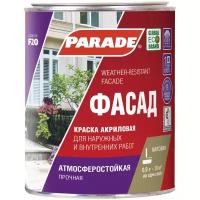 Краска акриловая Parade Classic F20 Фасад матовая бесцветный 0.9 л 1.2 кг