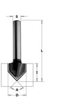 Фреза концевая CMT-contractor гравировальная 60 гр. Z2 HW S8 D11 K958-110