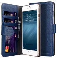 Кожаный чехол Melkco для iPhone 6/6S (4.7") - Wallet Book ID Card Slot - темно-синий