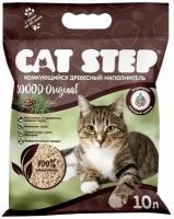 20323003 Cat Step Наполнитель комкующийся растительный Wood Original, 10л