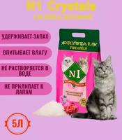 Наполнитель для кошачьего туалета N1 Crystals For Girls силикагелевый впитывающий 5л, 2кг