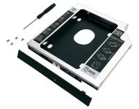 Адаптер оптибей Espada SS12 (optibay, hdd caddy) SATA/miniSATA (SlimSATA) для подключения HDD/SSD 2,5” к ноутбуку вместо DVD