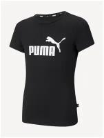 Футболка PUMA Essentials Logo Youth Tee, размер 140, черный