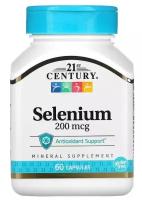 21st Century Selenium (Селен) 200 мкг 60 капсул