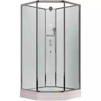 Душевая кабина, Timo Ilma-701, прозрачное стекло, низкий поддон, 100х100 см, белый