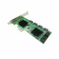 Контроллер Speed Dragon PCI-E SATA 6G 8 port CARD, Asmedia ASM1182E+2*ASM1064, RTL {100}