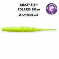Силиконовые приманки Crazy Fish Polaris 4" 38-100-6-6, Кальмар, 6 шт