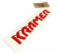 Наклейка стикер виниловая на гитару "Kramer", красная