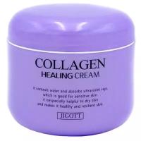 Jigott Collagen Healing Cream Ночной омолаживающий лечебный крем для лица с коллагеном, 100 г