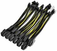 Удлинитель PCI-E (8 pin), 20см, для майнинга, для видеокарты, 8-контактный кабель, PCI Express, провод питания (12 шт.)