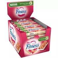 Злаковый батончик Nestle Fitness Спелые ягоды Клубника и клюква, 16 шт