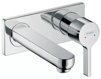 Смеситель для раковины настенный, излив 165мм Hansgrohe Metris S 31162000 хром