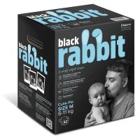 Black Rabbit Подгузники на липучках, 6-11 кг, M, 32 шт