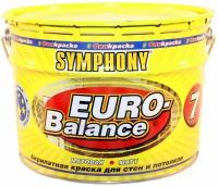 Белая водоэмульсионная краска Symphony Euro-Balance 7 для внутренних работ, 2,7 литра