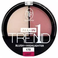 TF Cosmetics Палетка хайлайтеров и румян Trend All-In-One 170 light