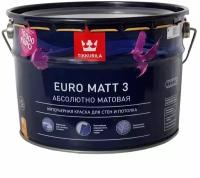 Краска интерьерная для стен и потолков глубокоматовая Tikkurila Euro Matt-3 / Тиккурила Евро Матт-3 База А 2,7 л