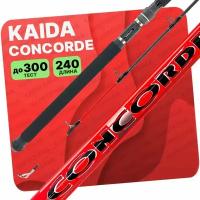 Удилище силовое Kaida CONCORDE тест 100-300g 2,4 м 142-100300-240 - Черное/оранжевое