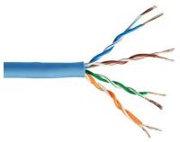 5bites Коммутационный шнур UT5725-100A-BL UTP Кабель STRANDED 5E 24AWG CCA PVC BLUE 100M