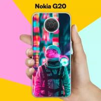 Силиконовый чехол на Nokia G20 Астронавт 7 / для Нокия Джи20