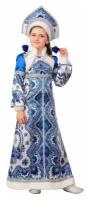 Карнавальный костюм снегурочки Варвара, рост 116 см, Батик