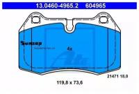 ATE 13.0460-4965.2 Колодки тормозные дисковые передн, BMW: 7 725 tds/728 i, iL/728i X/730 d/730 i, iL/735 i, iL 94-01