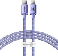 Кабель Baseus Crystal Shine Series Fast Charging Data Cable Type-C to Type-C 100W 1.2m Purple (CAJY000605)