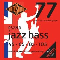 Струны для бас-гитары ROTOSOUND RS77LD JAZZ BASS FLATWOUND STRINGS MONEL, 45-105