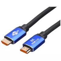 Atcom HDMI - HDMI (AT888) 2.1, 3 м, 1 шт., черный/синий