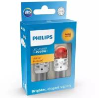 Лампа сигнальная P21/5W LED amber 11499 AU60 12V X2 (к-т) PHILIPS 11499AU60X2