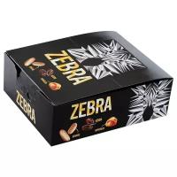 Батончик Zebra вафельный с изюмом и арахисом в карамели, коробка, 40 г, 15 шт