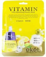 EKEL Vitamin Premium Vital Mask Pack Антивозрастная тканевая маска для лица обогащенная витаминами 25мл