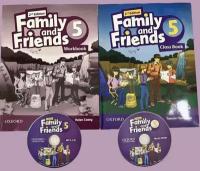 Family and Friends 5 Class Book with Multi ROM + Workbook 2nd Edition / Family and Friends level 5 / Tamzin Thompson / Oxford / Изучение английского языка для учеников уровень А2 / комплект