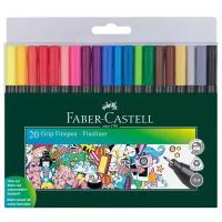 Капиллярная ручка Faber Castell Капиллярные ручки GRIP 0.4 мм, 20 цветов в футляре