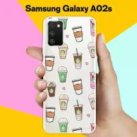 Силиконовый чехол на Samsung Galaxy A02s Кофе / для Самсунг Галакси А02с