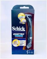 Schick Бритвенный станок "Schick Quattro Titanium Precision Freestyle" 1 сменная кассета