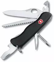 Нож Victorinox Trailmaster One Hand, 111 мм, 12 функций, с фиксатором лезвия, черный