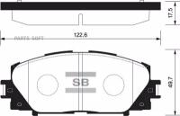 Колодки тормозные дисковые передние SANGSIN BRAKE SP1377 | цена за 1 шт