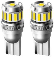 Светодиодная лампа AUXITO T10 W5W цоколь W2.1x9.5d 2шт 6500К Белый свет LED автомобильная