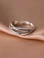 Безразмерное кольцо с серебряным покрытием