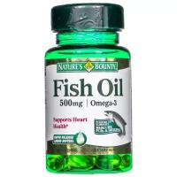 Natures Bounty Капсулы Рыбий жир 500 мг Fish Oil 500 mg Omega 3 капсулы 60 шт. Нэйчес Баунти