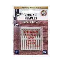 Игла/иглы Organ Super Stretch 75-90, серебристый, 10 шт