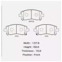 Колодки дисковые MASUMA, AN-463WK, NP7000, P78010 front (1/12)