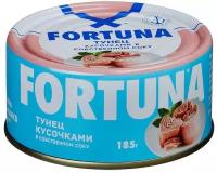 Тунец кусочки в собственном соку Fortuna 185г