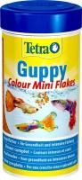 TETRA GUPPY COLOUR MINI FLAKES корм хлопья для всех видов гуппи и других живородящих рыб для усиления окраски (250 мл х 2 шт)