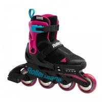 Детские ролики Rollerblade Microblade Free - 2022 Black/Pink р. 33-36.5